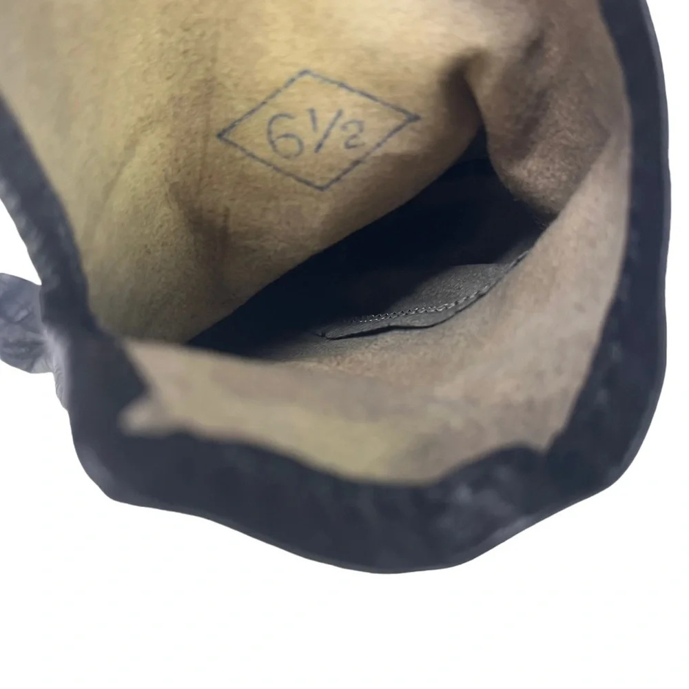 Black Leather Gloves Womens Size 6.5‎